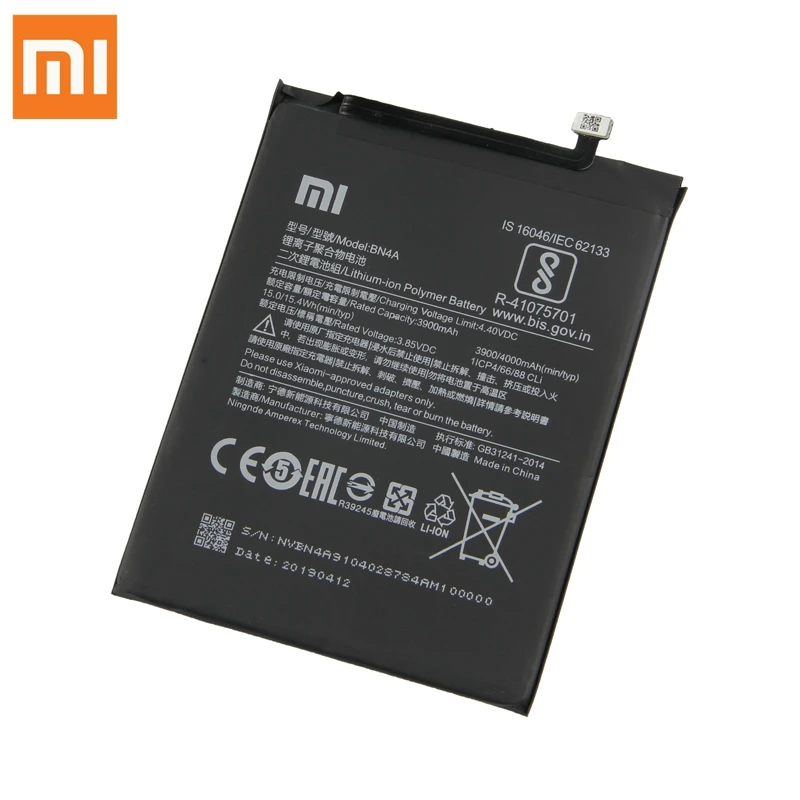 Оригинальная сменная батарея для Xiaomi Redmi Note7 Note 7 Pro M1901F7C BN4A, настоящая батарея для телефона 4000 мАч