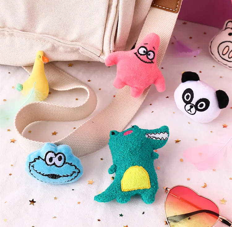 Japanese Cartoon Cute Brooth Plush Doll Bag Accessories Decoration Bear Dog Pig Panda Pin Girl Badge | Игрушки и хобби