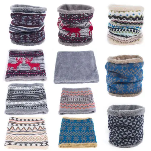 

Scarves Women 2018 Winter Fashion Women Neck Warmer Fur Knitted Crochet Tube Scarf Neck Ring Cute Streetwear