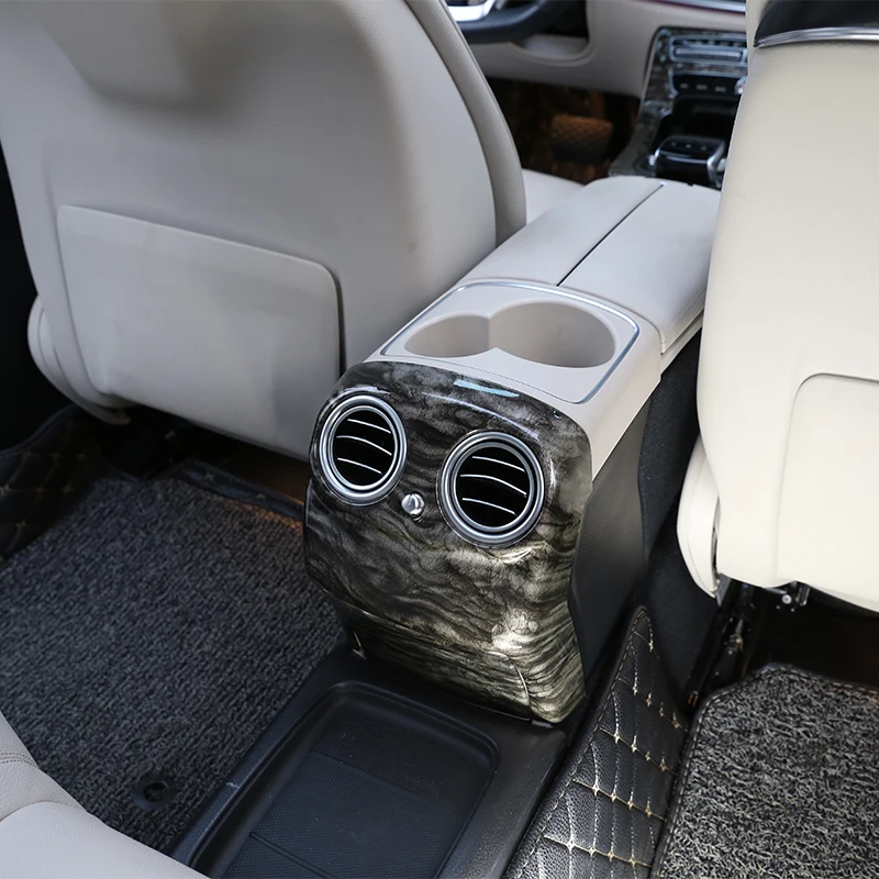 2 шт. Мрамор Цвет ABS хромированный задний Кондиционер Vent Накладка для Mercedes Benz W213 E Class- автомобильные аксессуары