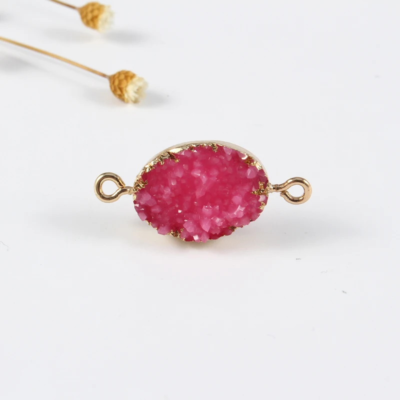 1 шт. овальные круглые камни разного размера полимерная серьга висячие