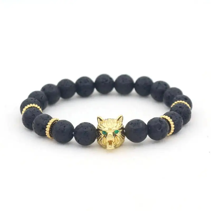 Новый мужской браслет с инкрустированным цирконом золотого цвета модный