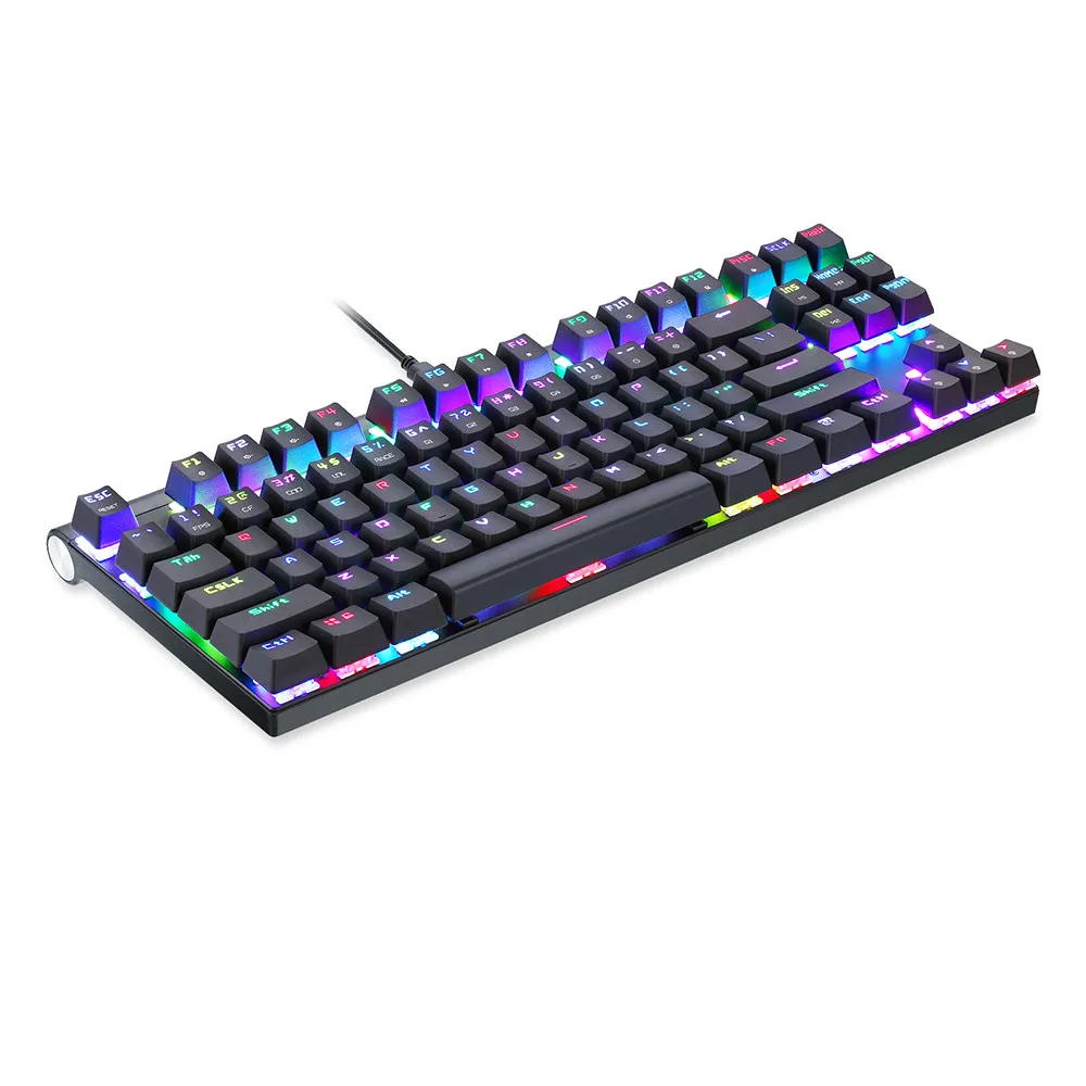 Motospeed CK101 87 USB Проводная Механическая игровая клавиатура NKRO RGB с подсветкой