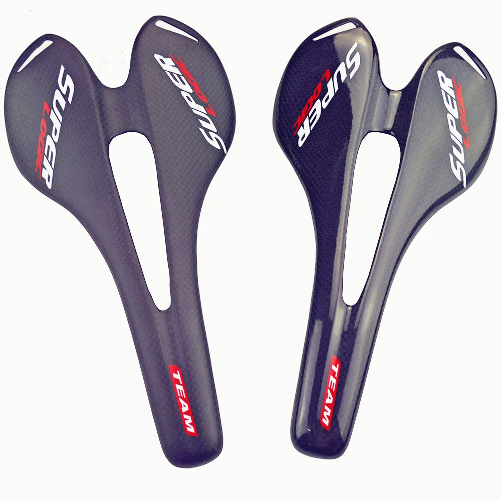 Велосипедное седло superlogic глянцевое карбоновое переднее для горного