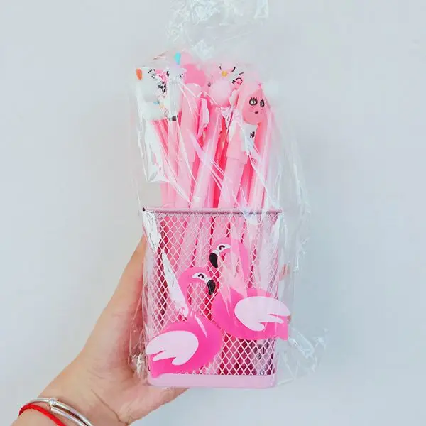 20 шт./компл. Единорог гелевая ручка в виде фламинго кактус caneta Kawaii papelaria для мальчиков и девочек с ультратонким стержнем lapices симпатичные канцелярские принадлежности - Цвет: 9