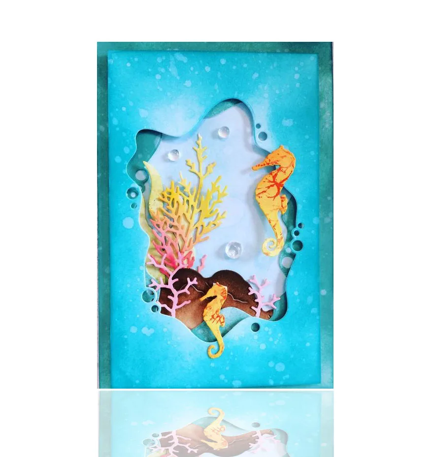 Водные растения кораллы металлические режущие штампы трафареты для DIY