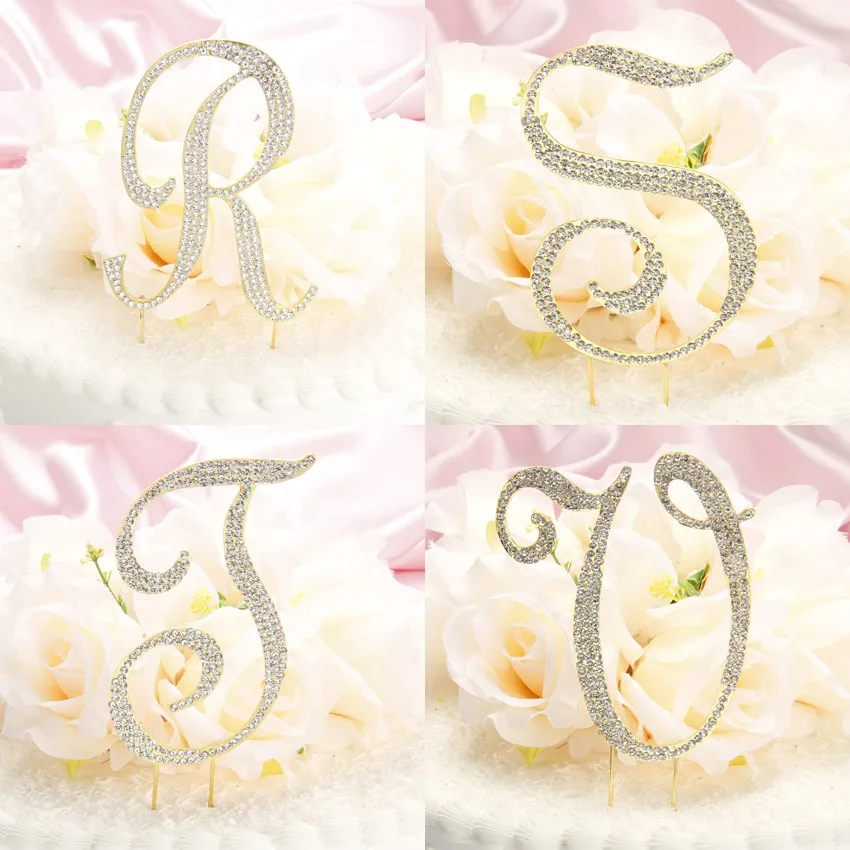 Qianxiaozhen Baby Shower монограмма, инициалы свадебный торт Топпер Topo De Bolo Casamento стенд украшения центральный оформление
