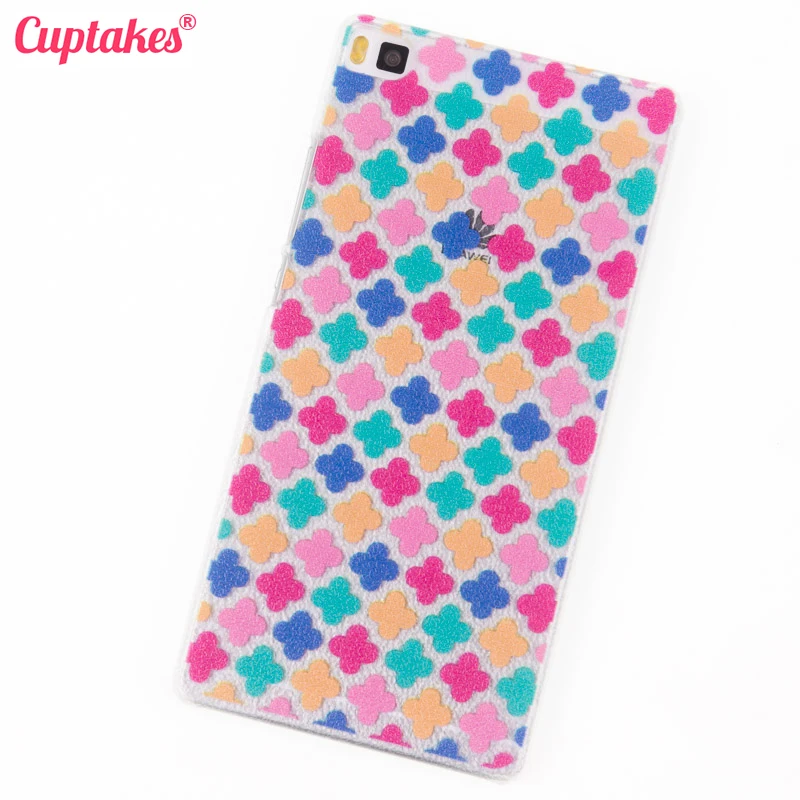 Cuptakes Transparent Hard Case for Huawei Ascend P8 Cover 5.2 luxury black Brand coque Pink Princess Phone Cases Cute Girl |