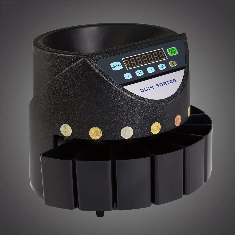 Автоматический электронный сортировщик денег и счетчик монет Счетная машина