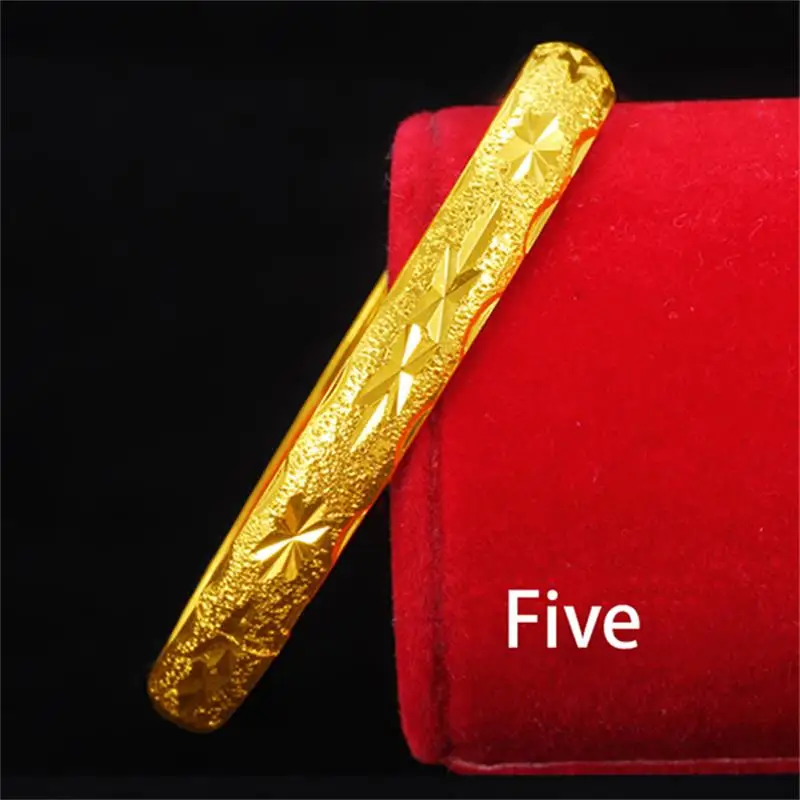 

Multi-style Druzy Women Bangle Vietnam Alluvial Gold Simple Trendy Gold Bracelets Jewelry