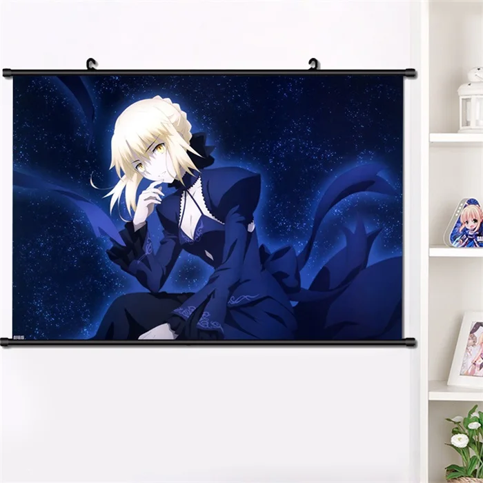 S Японская игра-аниме Fate/stay night Saber Alter FGO настенный Свиток Плакат манга настенные подвесные плакаты украшение дома 40*60 см - Цвет: S