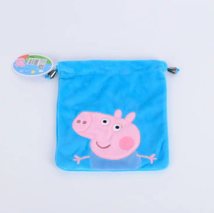 Подлинный плюшевый пакет peppa Pig pocket 18*22 см милый Джордж Пеппа Тяговая веревка карманная сумка для хранения сумка