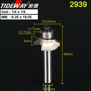 Zminzidao1.4X1.4 Tideway над фреза для отделки кромки бит 1/" 1/2" хвостовик фреза для дерева прямой конец насадка-триммер для промывания и подравнивания Бисероплетение бит - Длина режущей кромки: Zminzidao1.4X1.4
