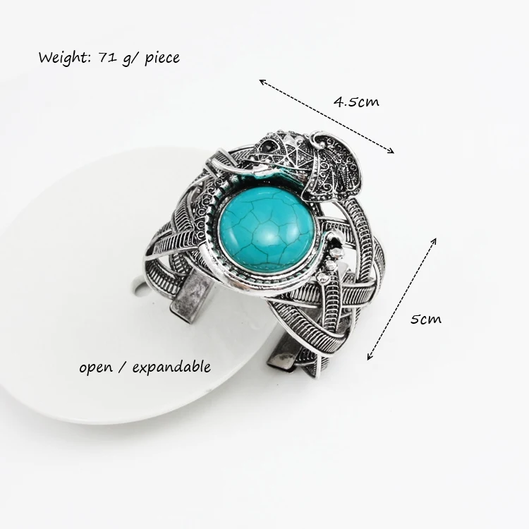 Серебряный слон в цыганском стиле браслет на запястье широкие браслеты