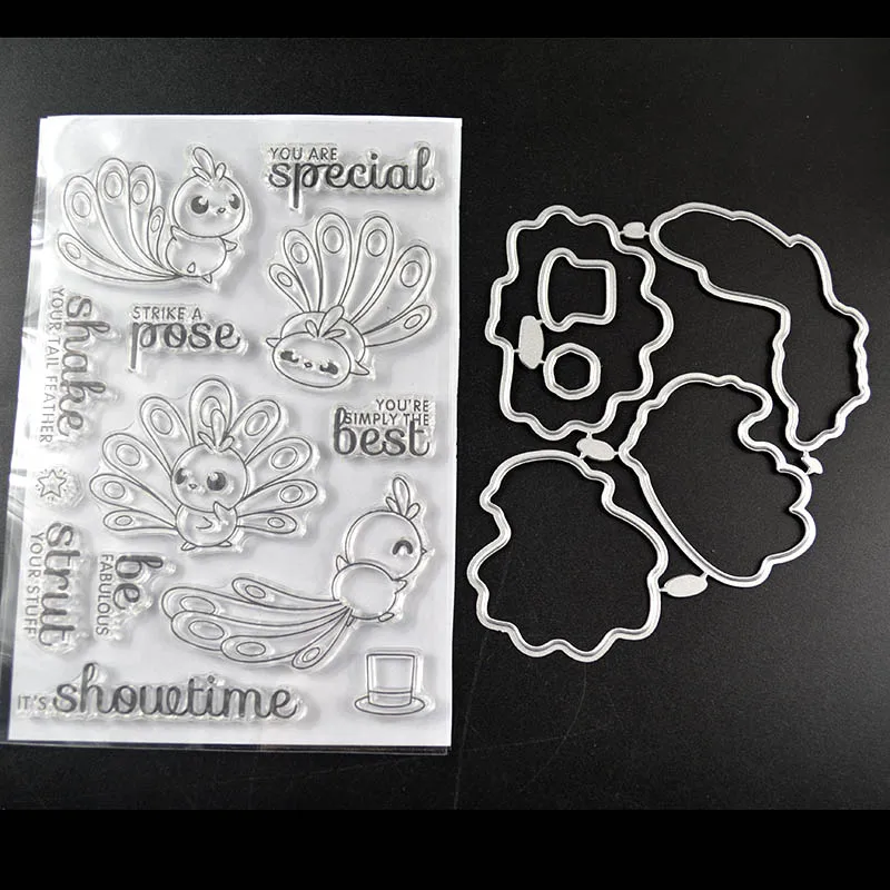 Showtime прозрачный штамп/подходящие трафареты для резки металла DIY штамп