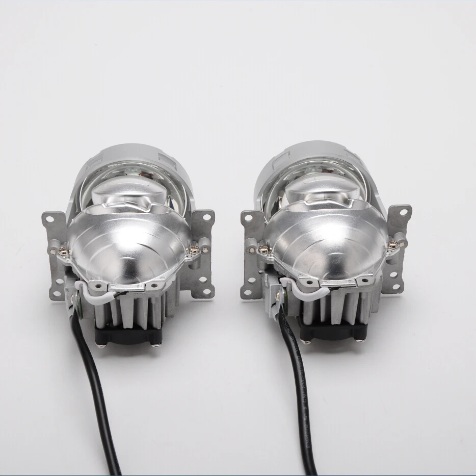 AES A4 Bi-светодио дный проектор Объектив комплект серебро 6000 К светодио шт. LED H4 H7