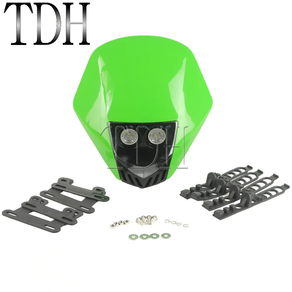 5 видов цветов Универсальный Мотокросс октогена фара обтекатель комплект для