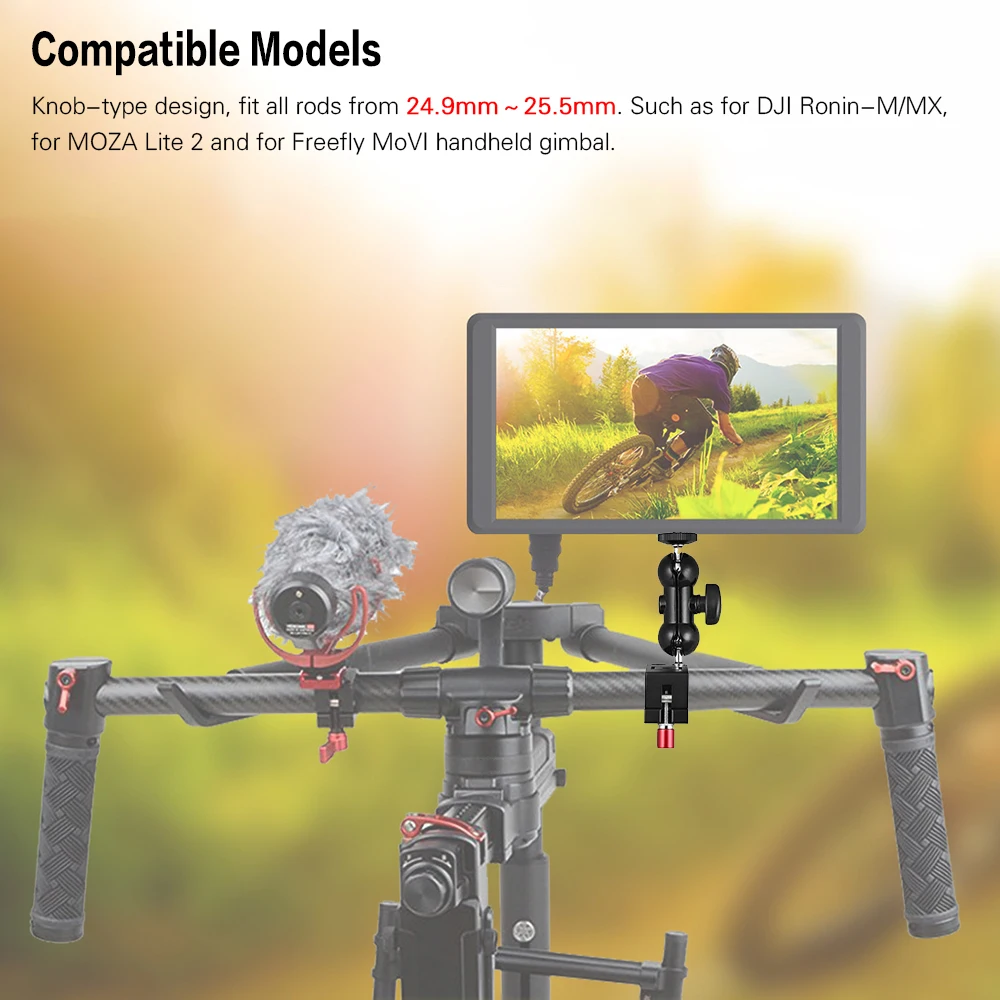 Накамерный монитор FEELWORLD F6 Plus 5 дюйма поддержка 4K HD стержневой зажим 25 мм для