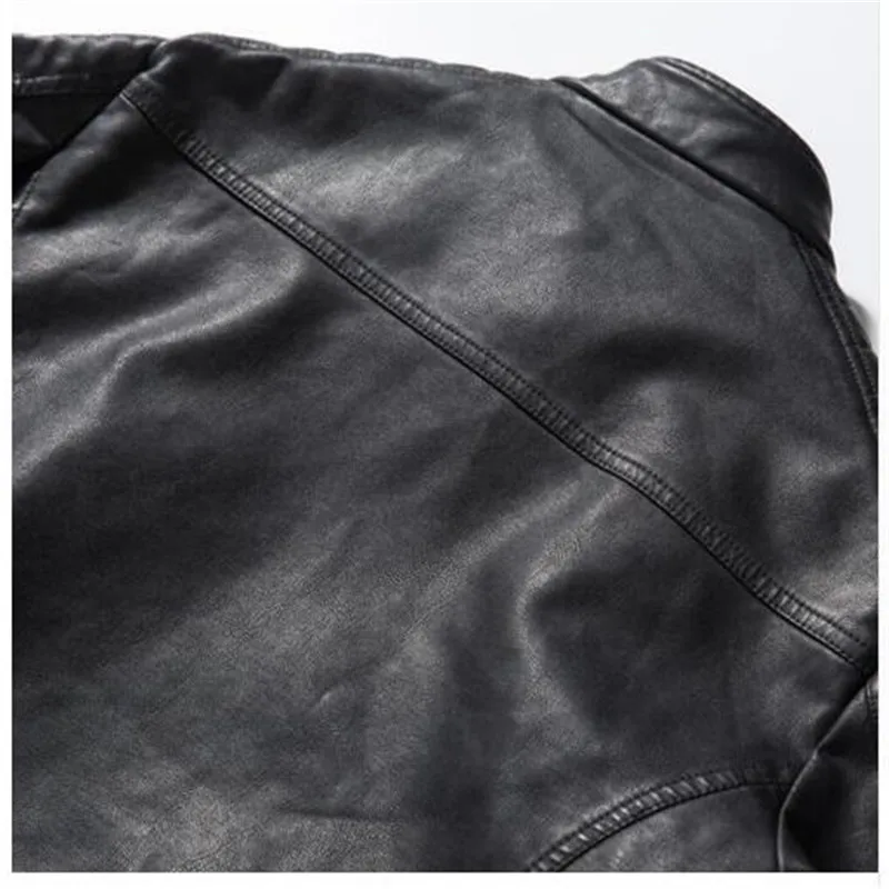 2019 Business Fashion Leather Jacket Men's Fall Winter Clothing Men Casual Coat | Мужская одежда