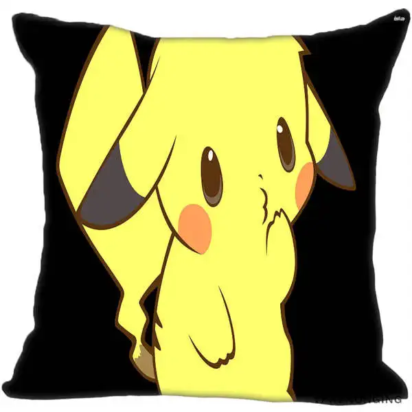 Square Pillowcases Декоративная Наволочка на заказ с изображением покемона Пикачу, квадратная Наволочка на молнии, 35X35,40x40,45x45 см(одна сторона), 180527-21-13 - Цвет: Square Pillowcases