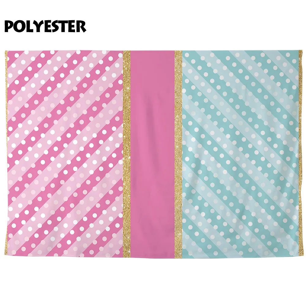 Allenjoy фон для фотосъемки с розовыми синими точками кукольная тема день рождения