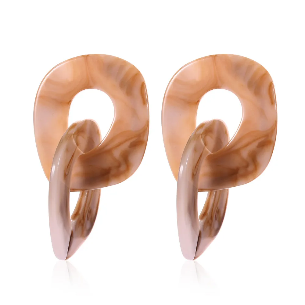 Акриловые Висячие серьги для женщин богемные геометрические большие круглые