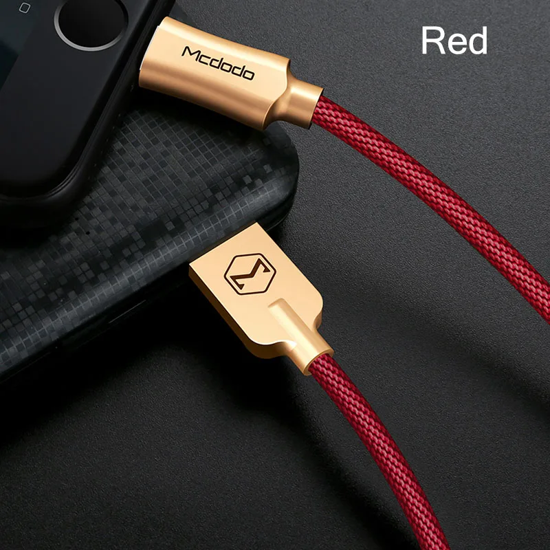 Кабель Mcdodo Lightning-USB для iPhone 7 Plus, 1,2 A, кабель для быстрой зарядки iPhone, 1,8 м, М, кабель для зарядки iPhone 5S 6 - Цвет: red