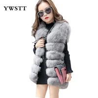2017 winter childrens faux fur vest girls high imitation artificial fur vest luxury jacket princess imitation fox fur coat