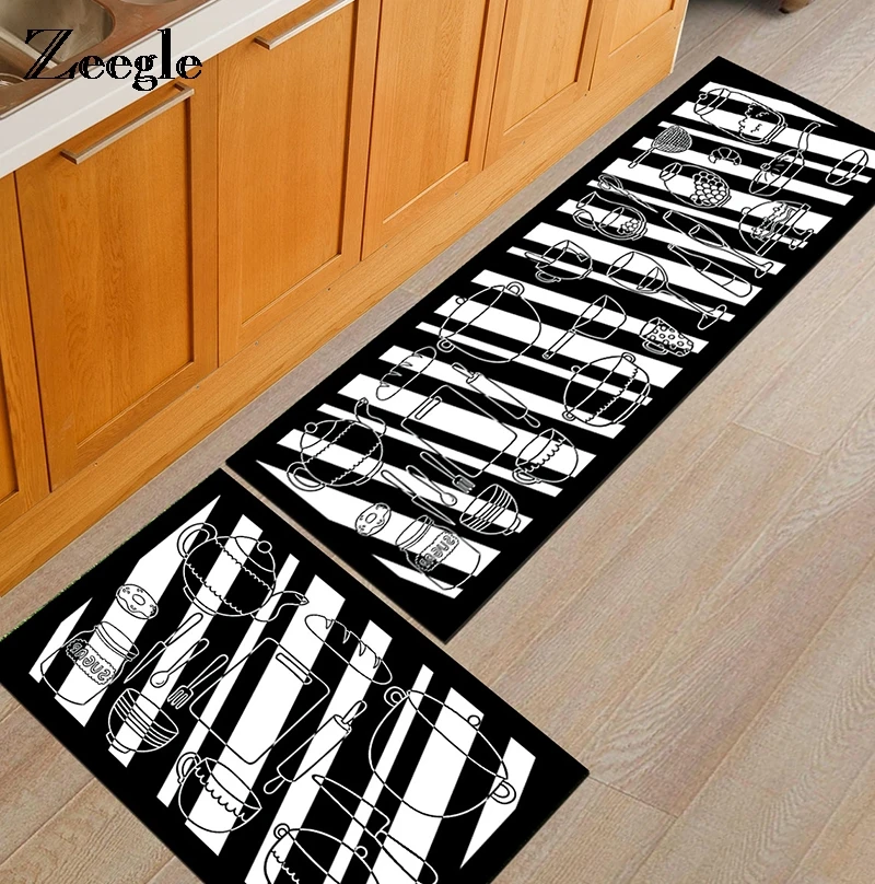 

Zeegle Kitchen Carpet Non-slip Floor Mat Kid Bedroom Bedside Mats Absorbent Kitchen Rugs Home Decor Microfiber Bath Mat