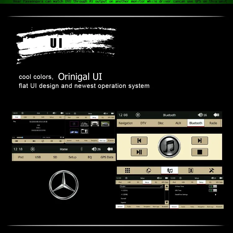 " емкостный экран UI автомобильный DVD gps плеер для Mercedes Benz W203 W208 W209 W210 W463 Vito Viano