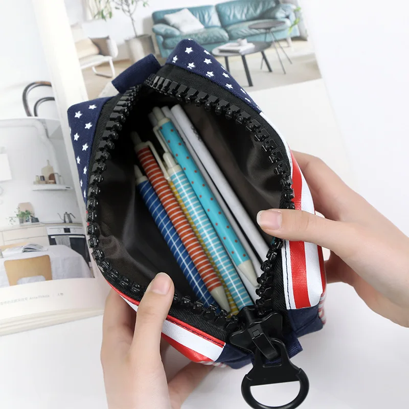 Флаг Пенал Великобритании Франции Американский искусственная кожа Ручка Сумки