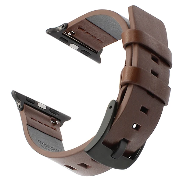 Brown B Итальянская натуральная кожа ремешок для часов iWatch Apple Watch 38 мм 40 мм 42 мм 44 мм серия 5 4 3 2 1 ремешок стальной ремешок с пряжкой браслет - Цвет ремешка: Brown B