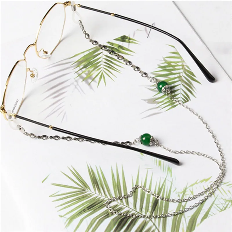 Ремешок PINKSEE для женщин элегантные цепочки очков красные зеленые с бусинами