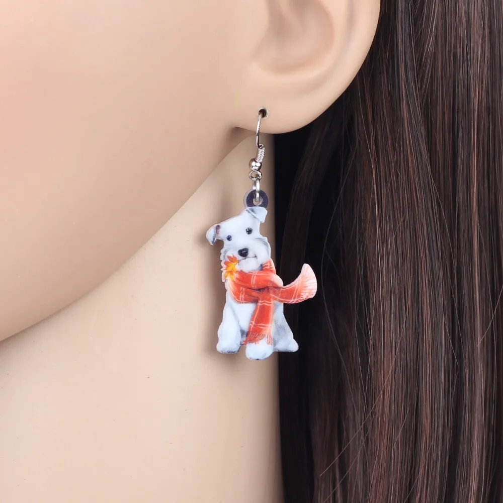 WEVENI акриловый красный шарф шнаузер большой длинный свисающий ювелирные изделия