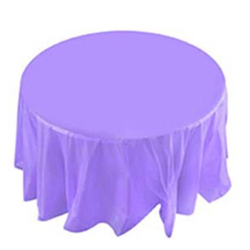 Purple Пластиковые круглые одноразовые скатерти для свадьбы, дня рождения, пикника, вечерние скатерти, одноразовые скатерти диаметром 213 см - Цвет: Purple