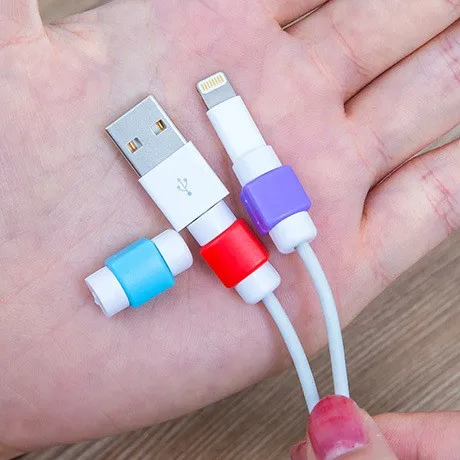 10 шт./лот USB кабель для зарядки или передачи данных со штекером Протектор