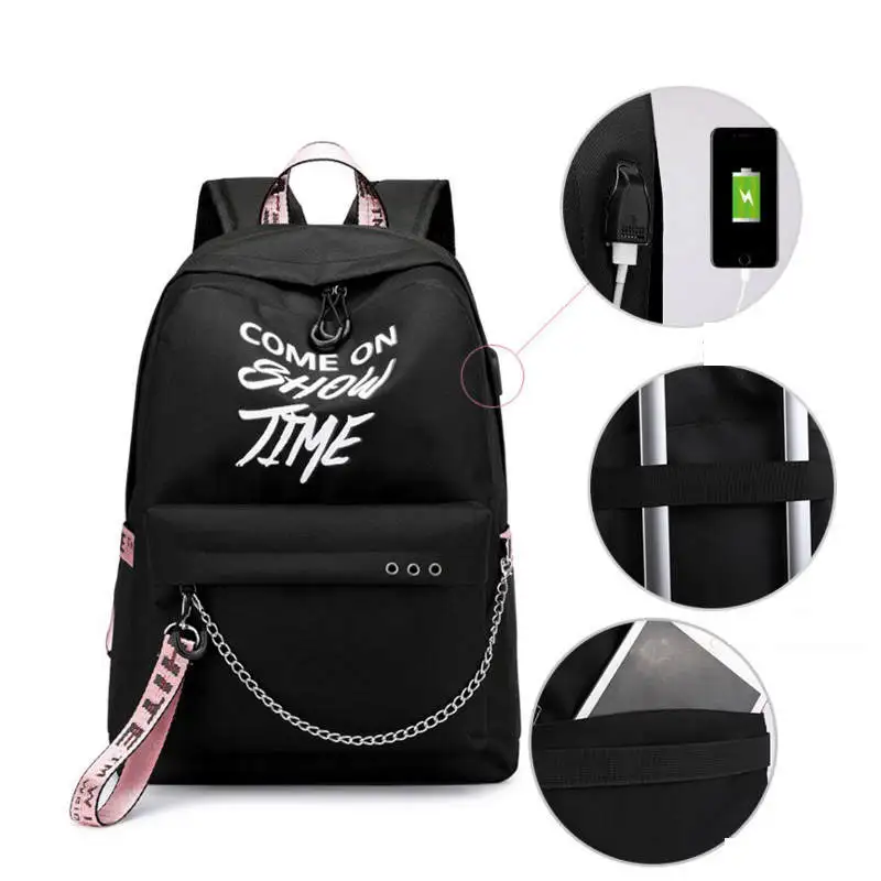 FZ Women's Backpack School Bag for Teenage Girls New Waterproof Nylon a bag Travel Soulder Bags Female Preppy Style Knapsack - Цвет: FZ