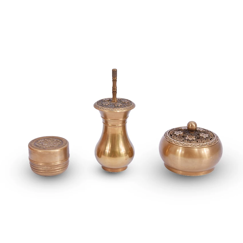 Новый высококачественный медный набор горелки для благовоний коробка