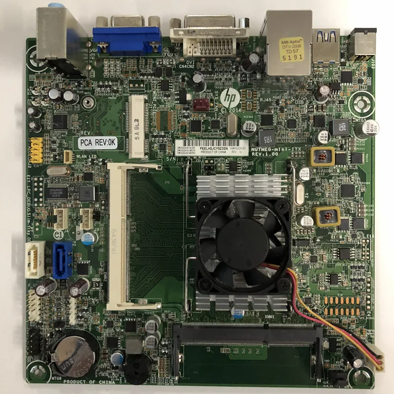 762024 001 для hp 110 250 450 a114 материнская плата NUTMEG mini ITX 501/601 хорошее качество почти