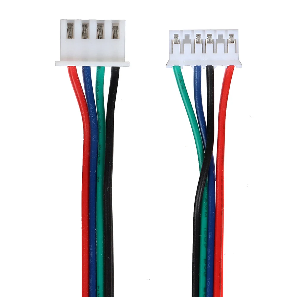 3DSWAY 3D-принтеры двигатель Кабельный разъем 4 шт./лот 1 M/2 M DuPont линия HX2.54 4pin, 6pin белый терминал 4pin шаговый двигатель кабели