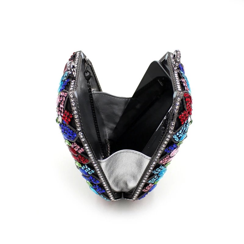 2017 новый Европейский день муфты многоцветный полный алмазов женщины сумка