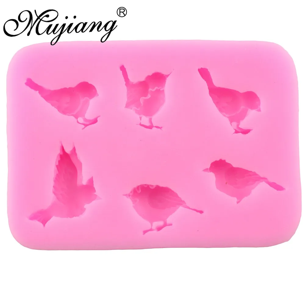 Mujiang DIY птицы шоколад конфеты Желе 3D силиконовые формы Полимерная глина мыло