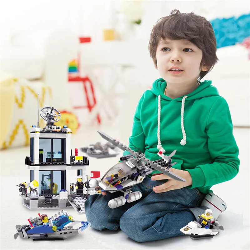 536 шт совместимы с городским полицейским командным центром строительные блоки