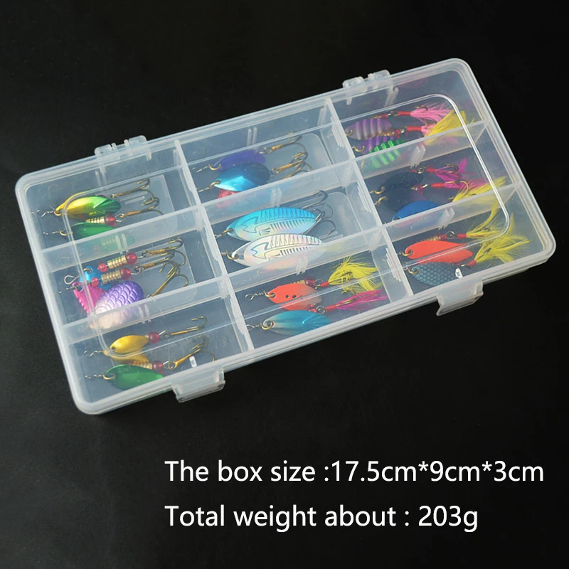 22 шт./лот в штучной упаковке вращающаяся блесна приманка наживки искусственные