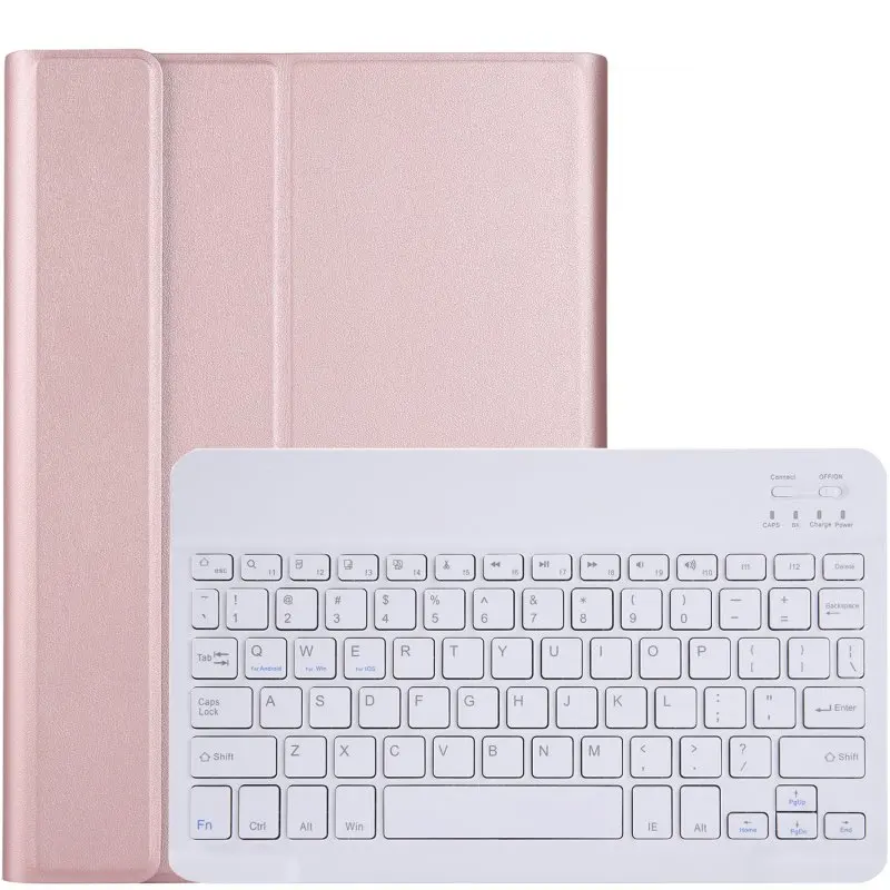 Rose Gold with White Чехол для huawei MediaPad T5 10, съемный чехол с Bluetooth клавиатурой, Магнитный кожаный чехол, 10,1 дюймов, AGS2-W09, AGS2-L09, AGS2-L03, Funda - Цвет: Rose Gold with White