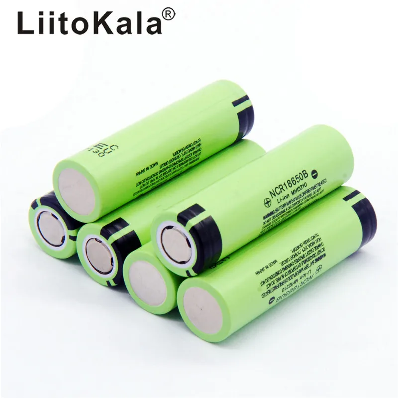 100 шт LiitoKala NCR18650B 18650 3400 3,7 V 18650 3400mah литиевая аккумуляторная батарея для фонариков