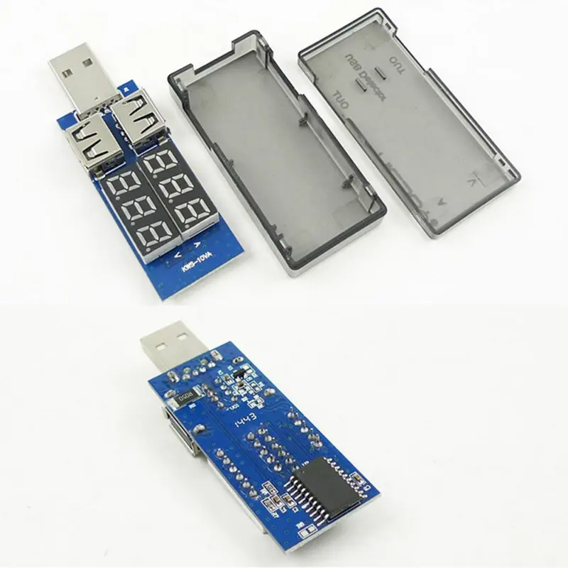 USB ток напряжение зарядный детектор мобильный ток питания и Вольтметр Амперметр Напряжение USB зарядное устройство Тестер двухрядные показывает