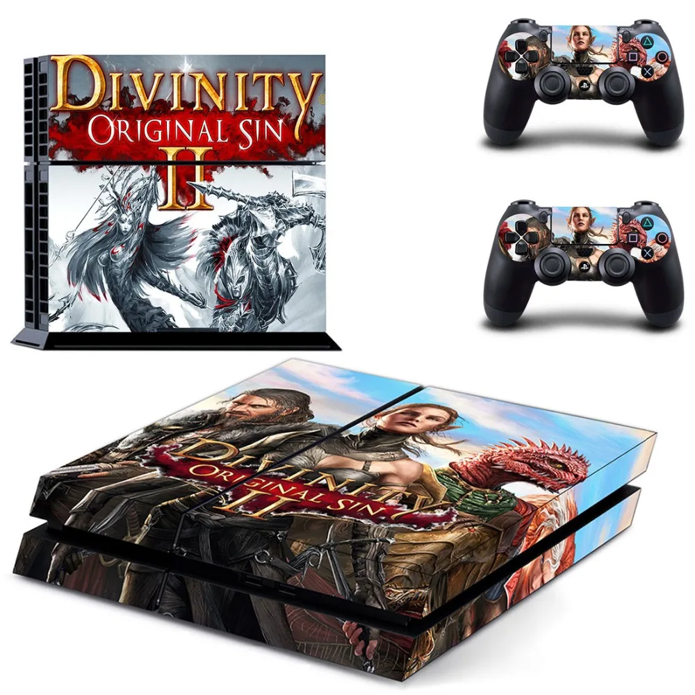 Divinity Оригинал Sin 2 PS4 наклейки vinilo защитный чехол для игровая приставка Сони 4