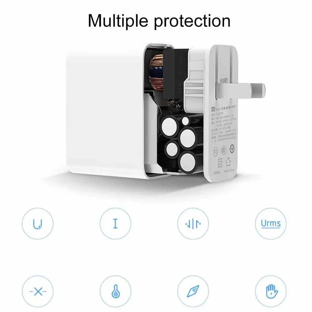 Оригинальный адаптер питания Xiaomi 65 Вт USB Type C настенное зарядное устройство для