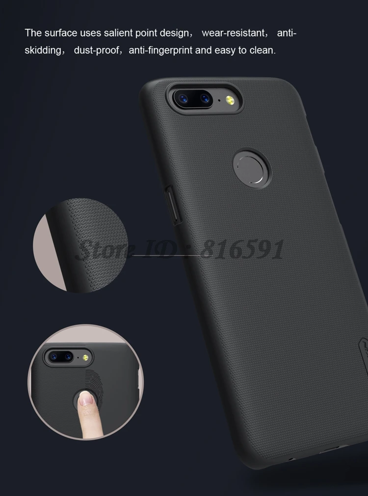 OnePlus 5T Чехол Nillkin Frosted Shield пластиковая задняя крышка для 5|case one plus|case pluscase for |